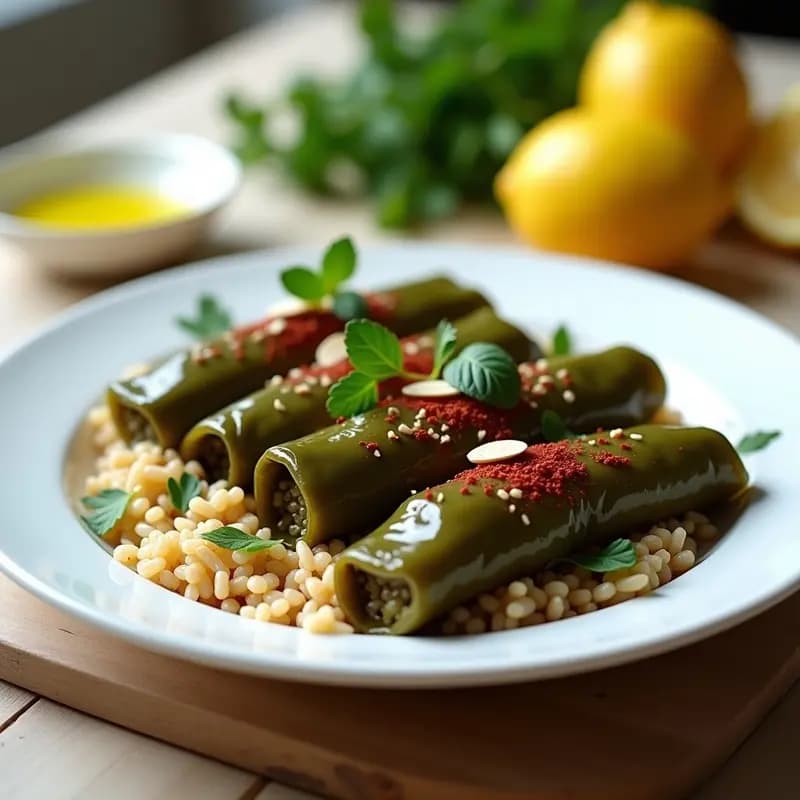 Dolma Armenio de Hojas de Parra y Arroz Basmati: Receta Vegana y Sin Carne