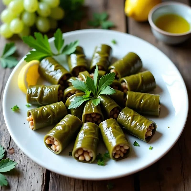 Dolma de Hojas de Parra con Arroz y Limón: Rollitos Armenios Veganos en 30 Minutos