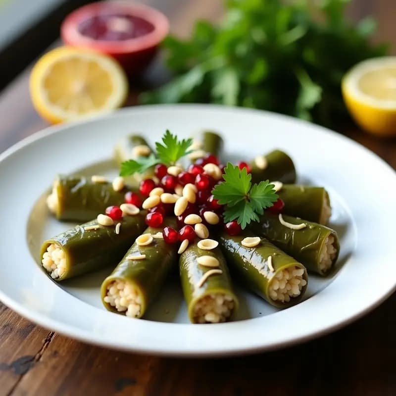 Dolma de Hojas de Parra con Arroz y Piñones: Receta Armenias Vegana y Light