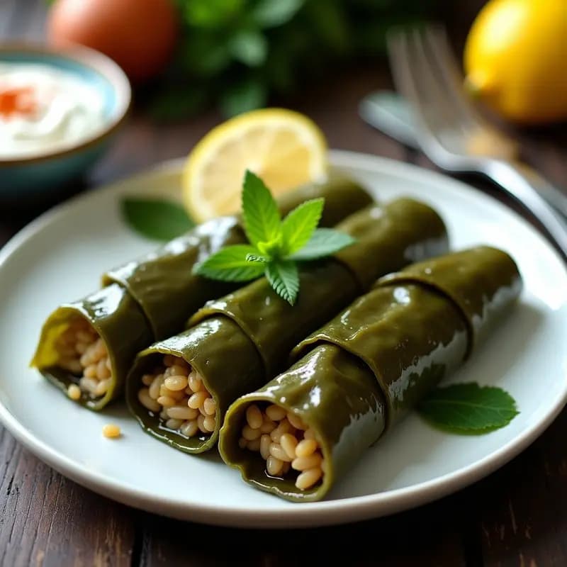 Dolma de Hojas de Parra con Arroz Salvaje: Receta Armenia Vegana al Vapor