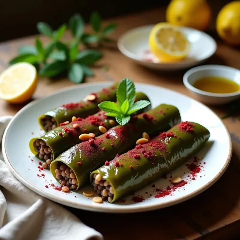 Dolma Armenio con Hojas de Parra y Lentejas: Receta Vegana y Sin Cocción Previa