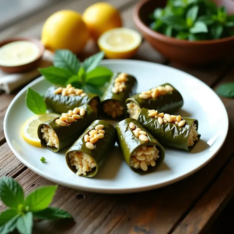 Dolma de Hojas de Vid con Arroz Basmati: Entrante Armenio Vegano y Ligero