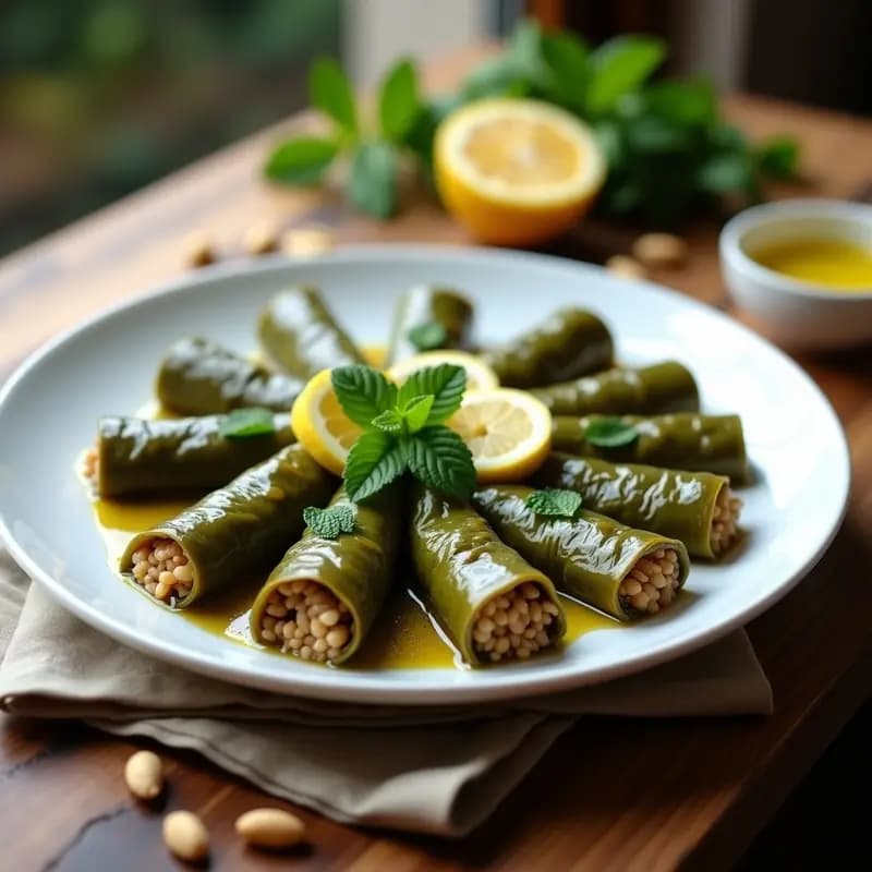 Dolma de Hojas de Vid con Arroz Salvaje y Limón: Receta Turca en Thermomix
