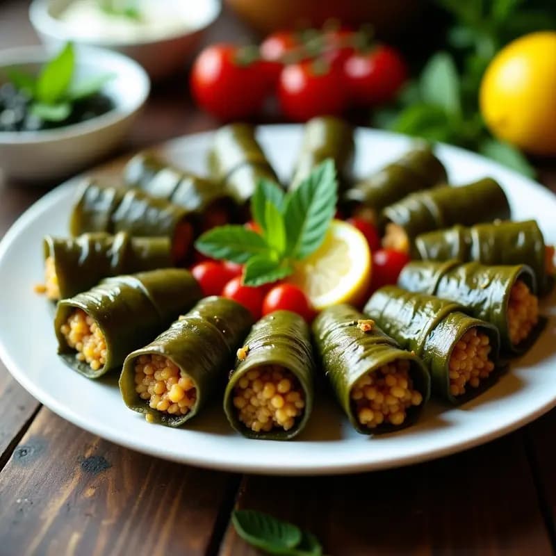 Dolma Armenio de Hojas de Parra Rellenas de Quinoa: Receta Tradicional Sin Carne
