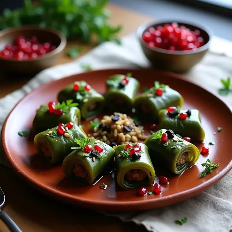 Dolma de Hojas de Repollo Rellenas de Arroz Salvaje y Pasas: Receta Armenio-Georgiana Vegana