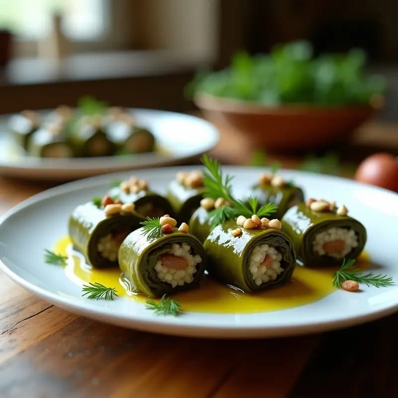 Dolmades de Arroz Salvaje y Champiñones: Rollitos Griegos Veganos en 20 Minutos