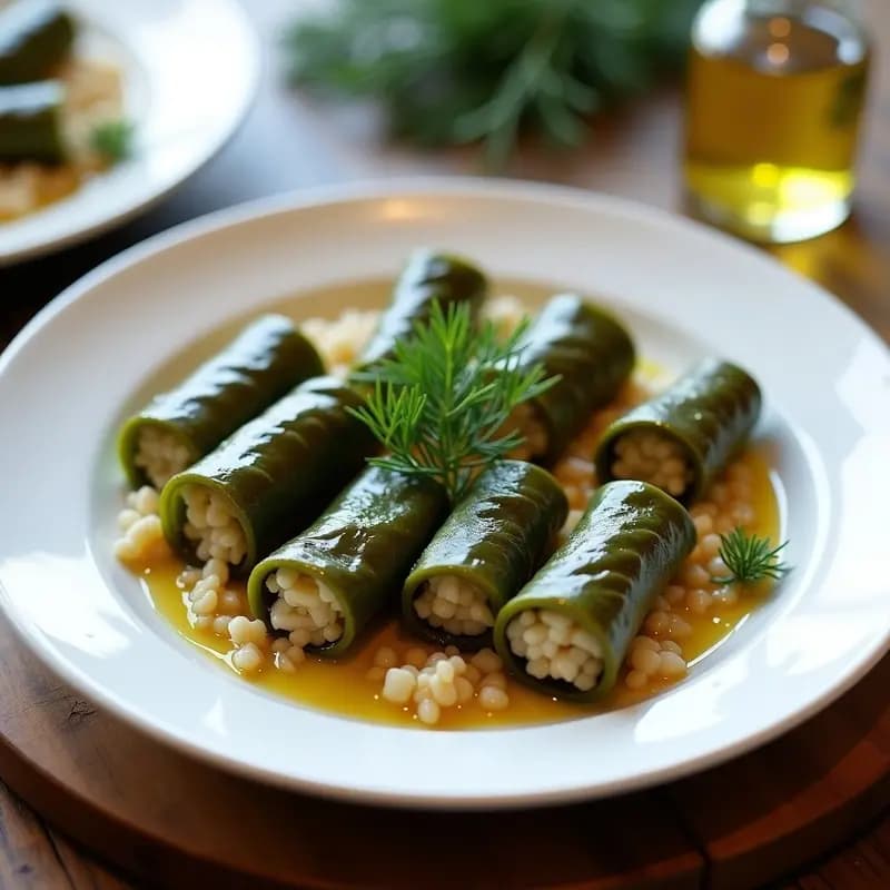 Dolmades de Espárragos Blancos y Arroz Salvaje: Receta Griega con Toque Gourmet