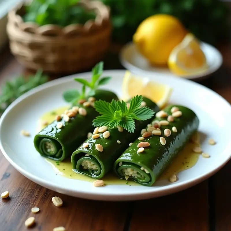 Dolmades de Espinaca y Arroz Integral: Receta Griega Sin Gluten en Thermomix