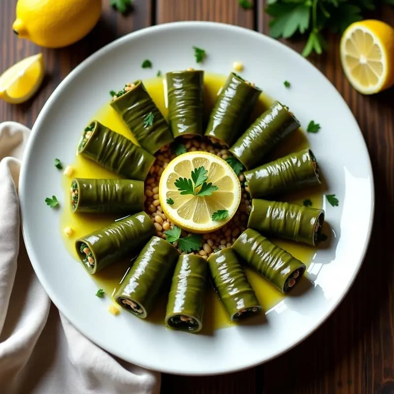 Dolmades de Espinacas y Limón: Receta Griega Vegana con Arroz Integral