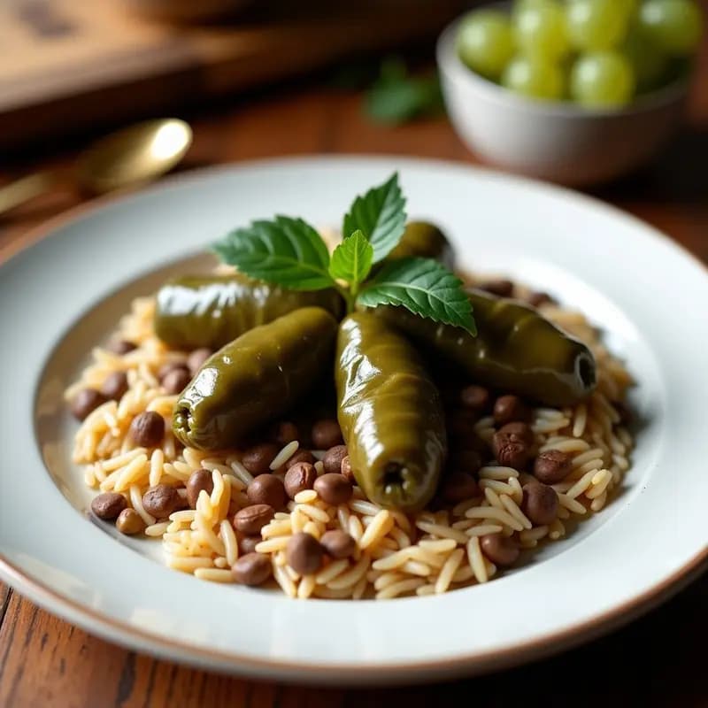 Dolmades Griegas con Relleno de Lentejas y Arroz Basmati: Receta Vegana Sin Gluten