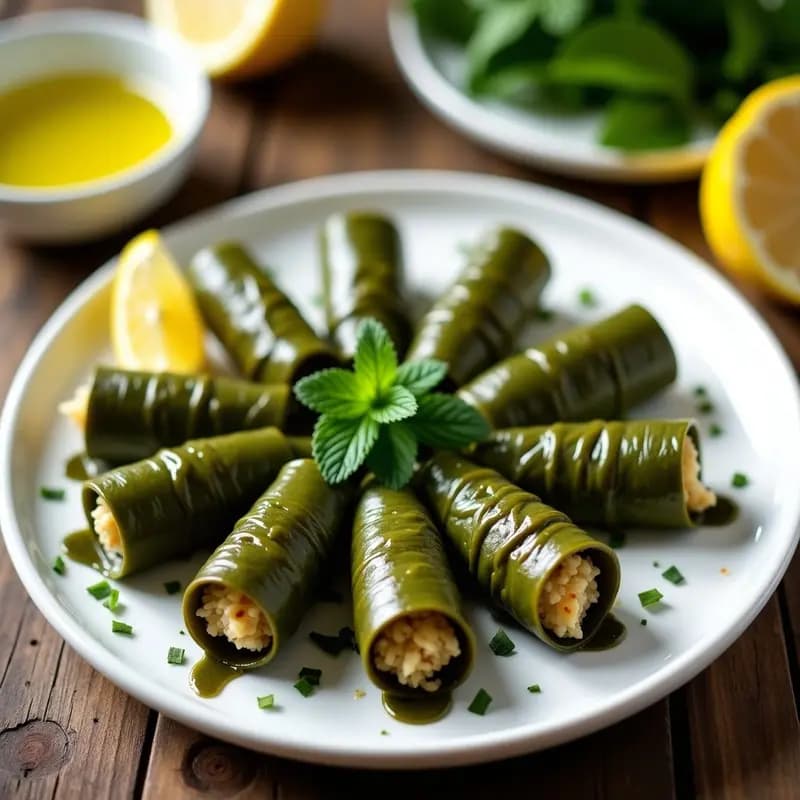 Dolmades Griegos Rellenos de Arroz y Hierbas: Receta Tradicional en Olla Exprés