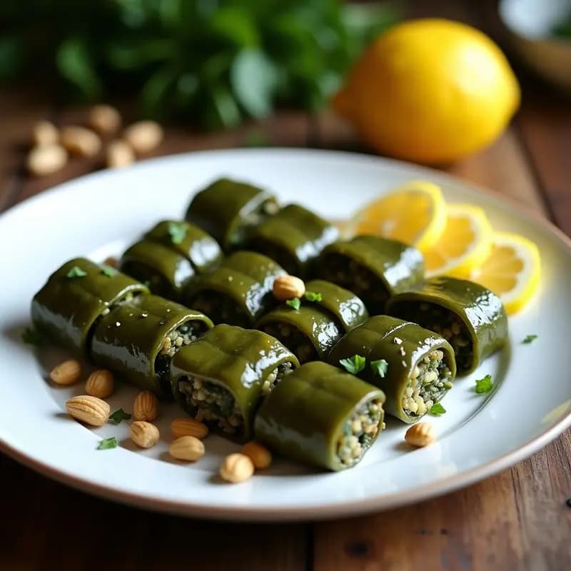 Dolmades Griegos con Arroz Salvaje y Hierbas: Aperitivo Vegano y Bajo en Calorías