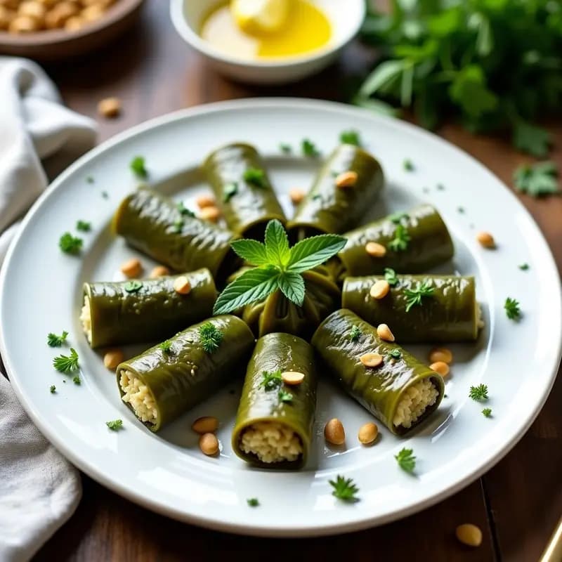 Dolmades de Hojas de Parra con Arroz de Coliflor: Receta Griega Keto y Sin Gluten