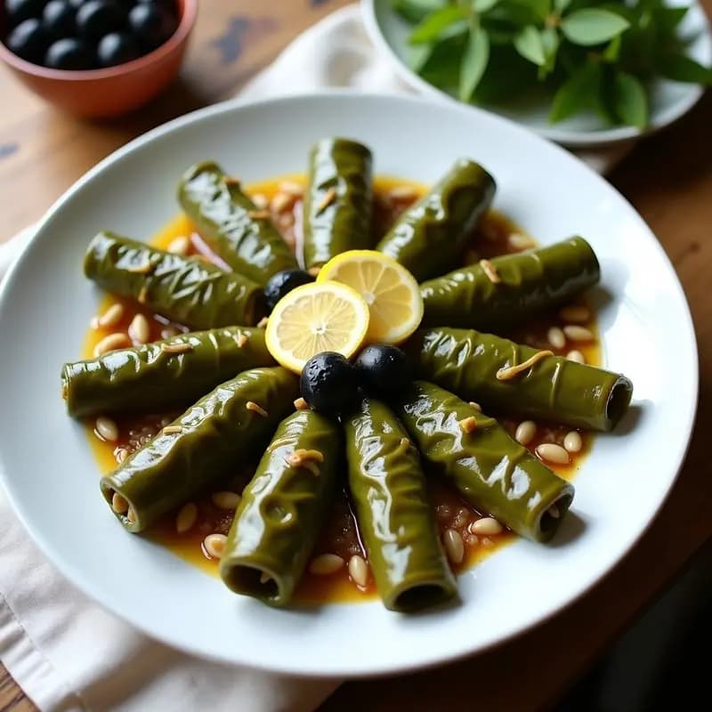 Dolmades de Hojas de Parra con Arroz Salvaje y Piñones: Receta Griega Vegana en Thermomix y Sin Lactosa