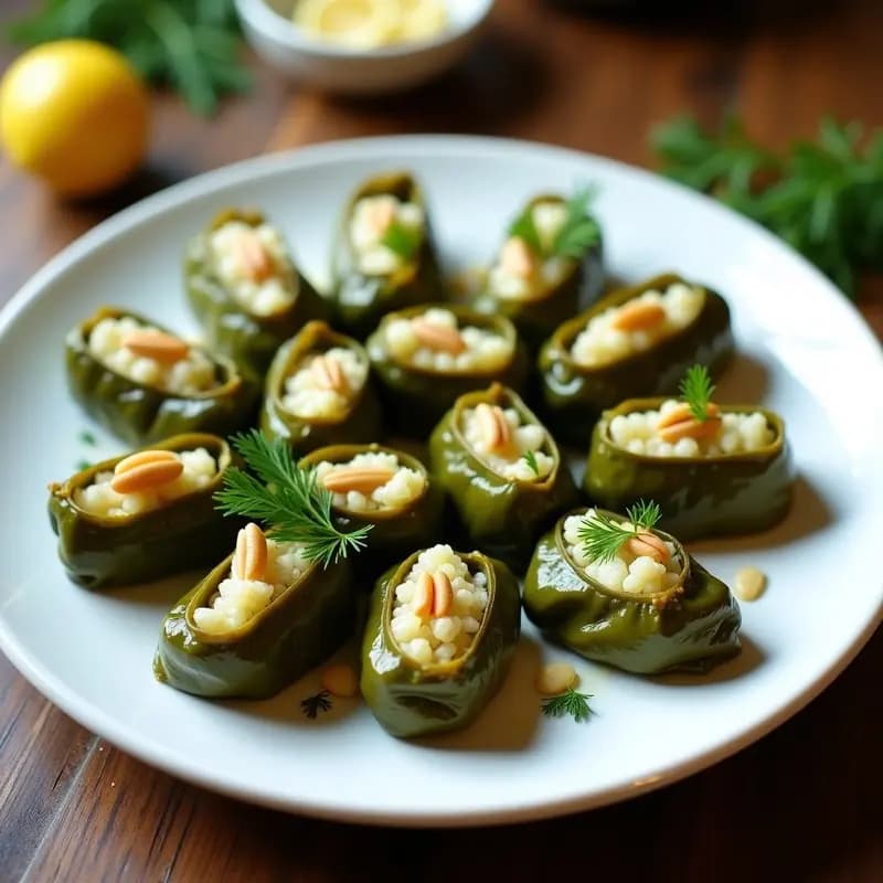 Dolmades de Hojas de Parra con Limón y Eneldo: Entrante Griego en Thermomix
