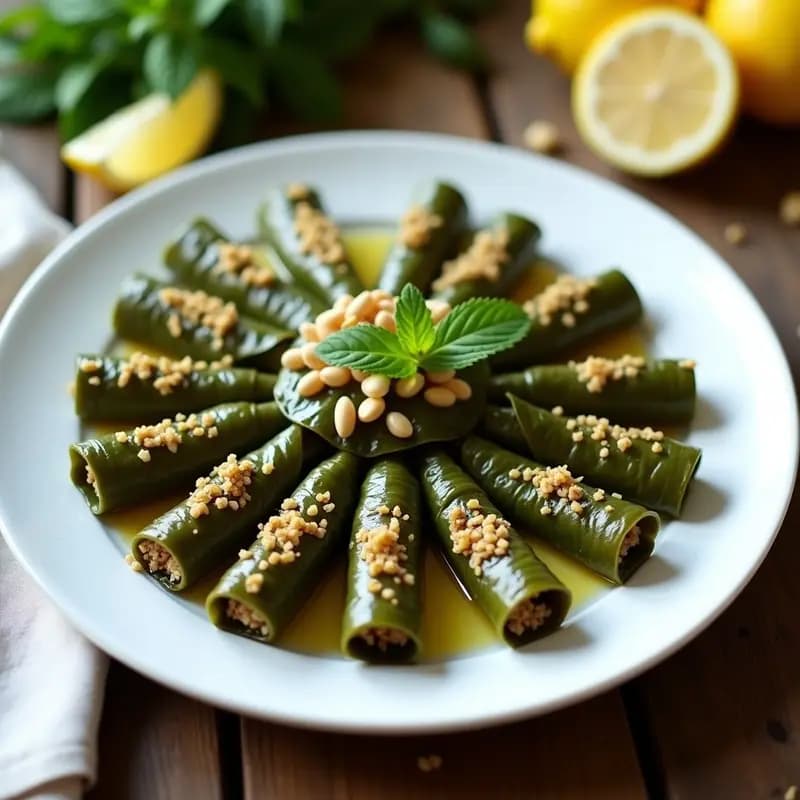Dolmades de Hojas de Parra Rellenas de Quinoa y Piñones: Receta Griega Sin Gluten