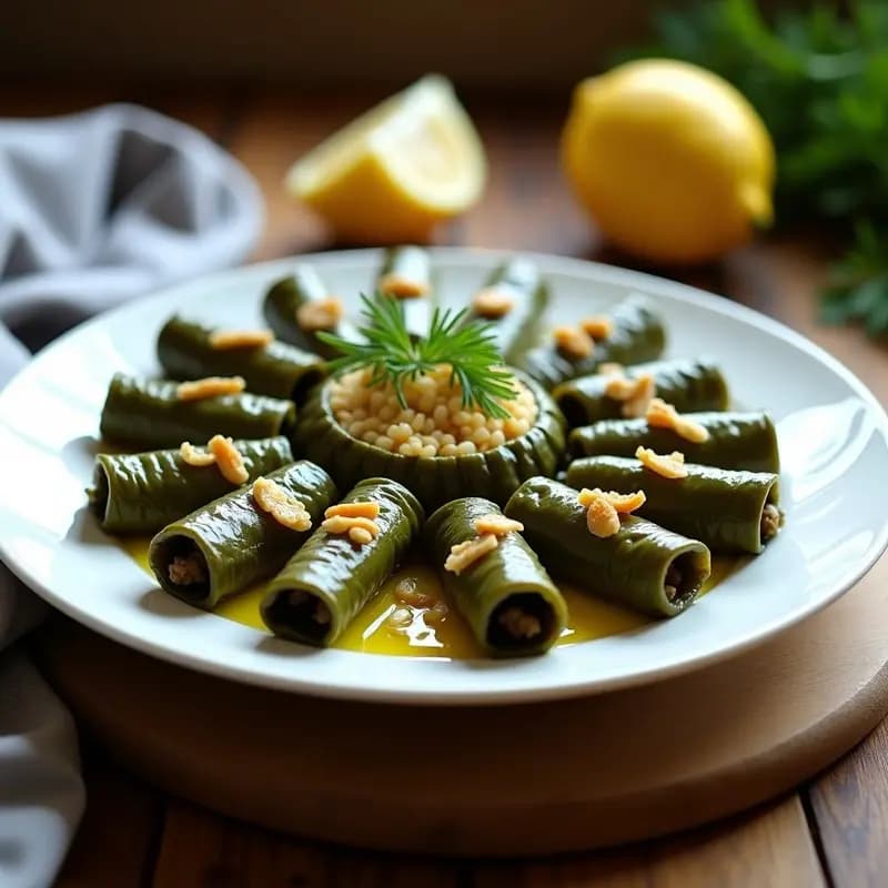 Dolmades Griegos de Uva y Pino: Aperitivo Vegano y Sin Gluten en 20 Minutos