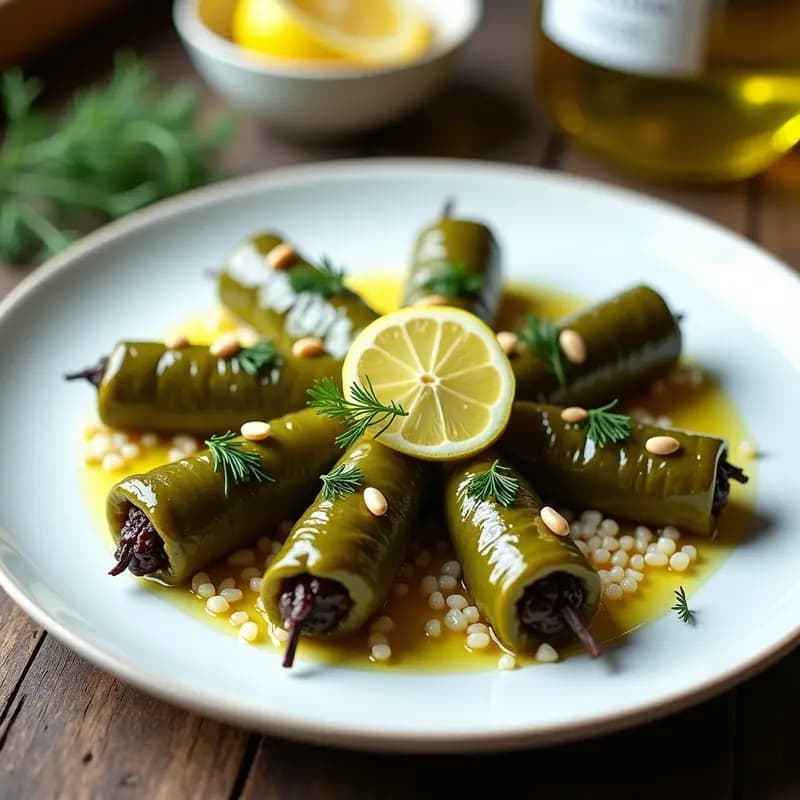 Dolmades de Vinho y Arroz con Limón y Eneldo: Receta Griega en Olla Lenta