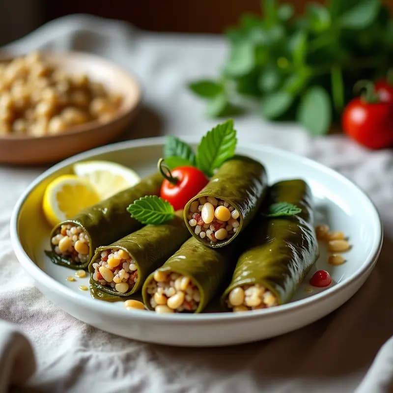 Dolmas Armenian de Hojas de Parra con Arroz y Limón: Aperitivo Tradicional en 30 Minutos