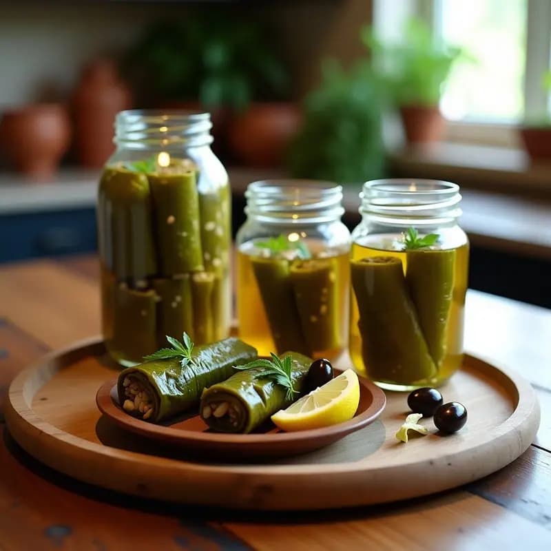 Dolmas de Arroz Salvaje y Hierbas: Receta Griega en Conserva Rápida