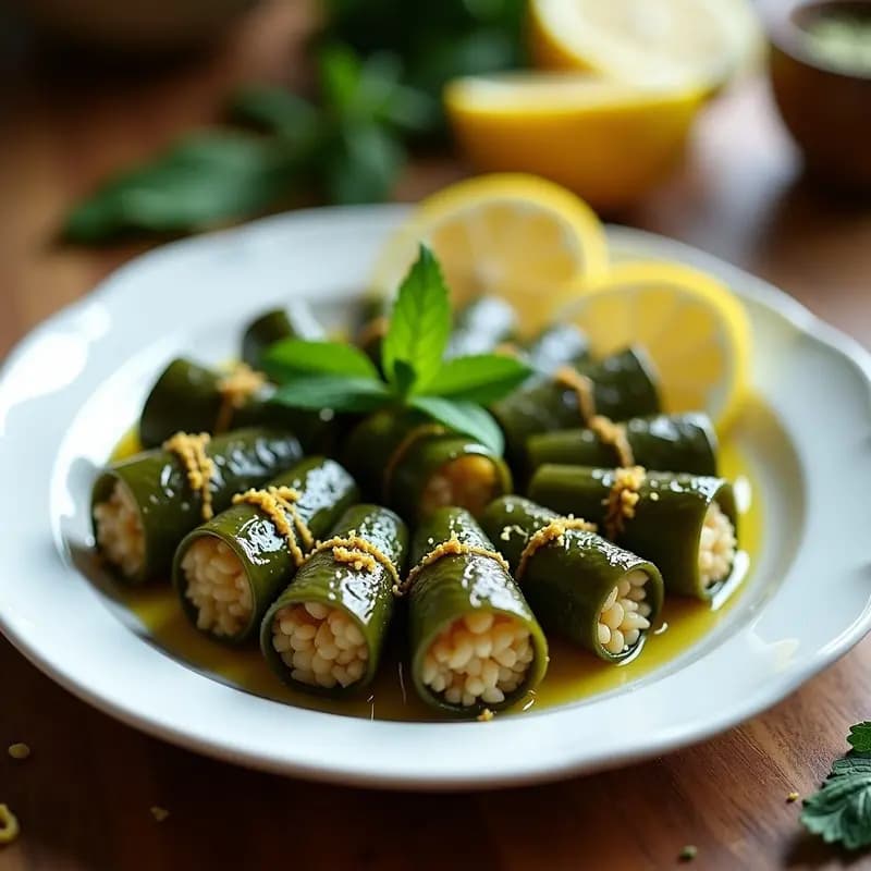Dolmas de Hoja de Parra Rellenos de Arroz Basmati y Limón: Receta Turca Vegana en Olla Exprés