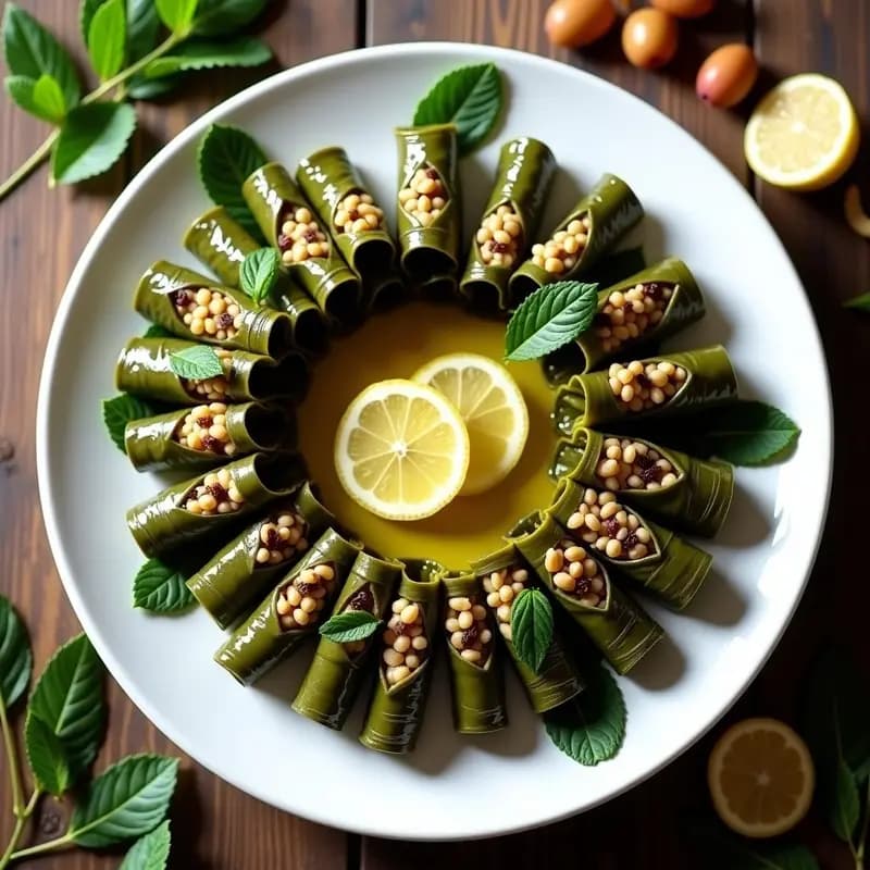 Dolmas de Hoja de Parra con Arroz Salvaje: Receta Turca Sin Carne y Enlatados
