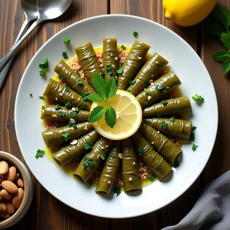 Bchnu de Hojas de Parra Rellenas de Arroz y Limón: Receta Armena Sin Gluten y Tradicional