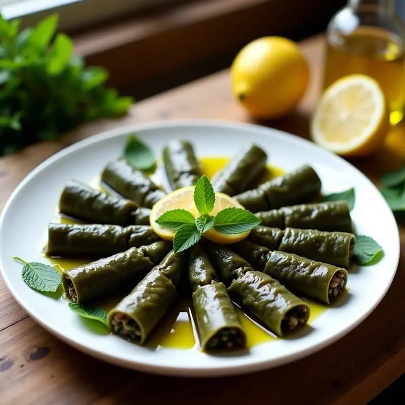 Dolmas de Hojas de Parra y Arroz Salvaje: Receta Turca Vegana y Sin Lácteos