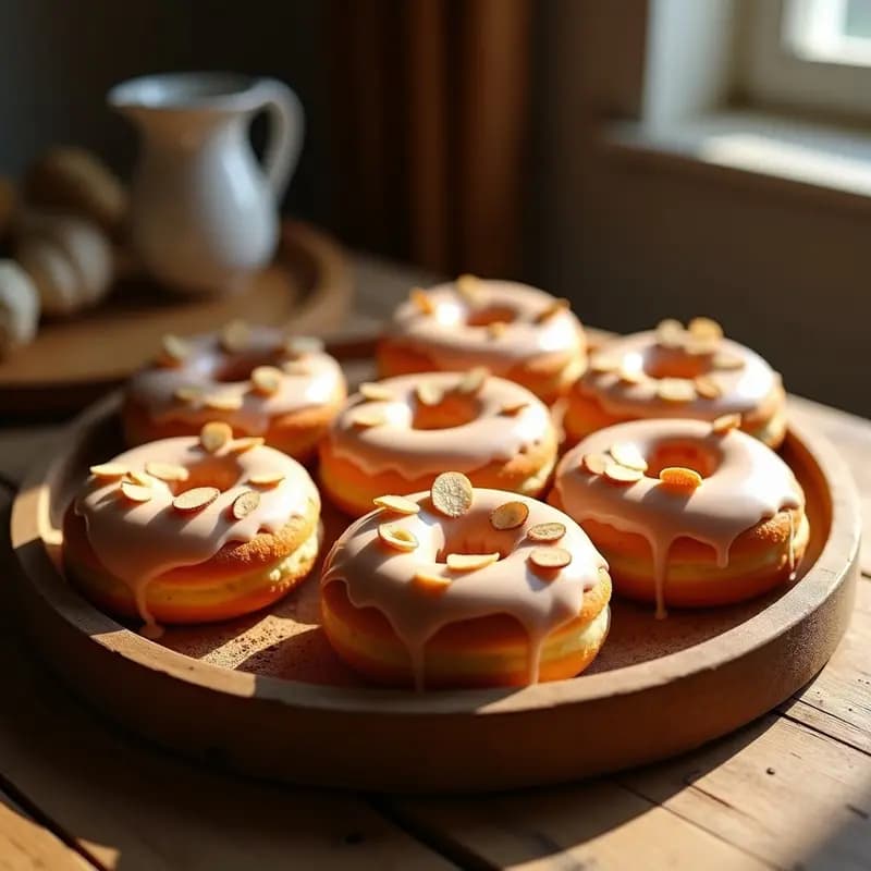 Donas de Almendra y Canela: Postre Francés Keto con Glaseado de Eritritol
