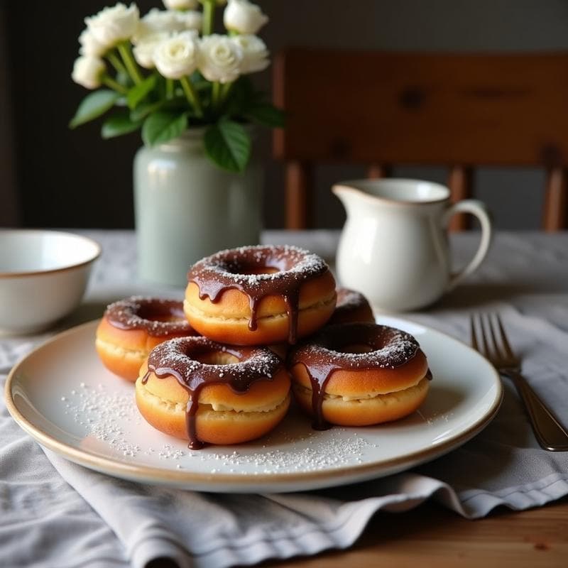 Donas de Harina de Almendra y Chocolate: Postre Keto Sin Horno con Glaseado de Stevia