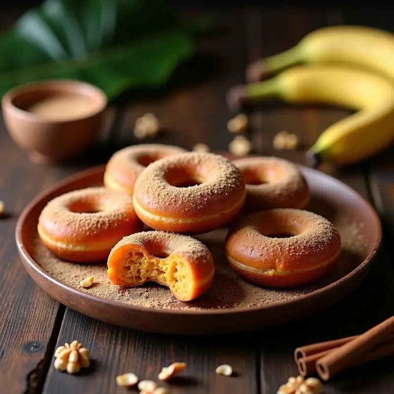 Donas de Boniato y Canela: Desayuno Colombiano Sin Harina y Vegano