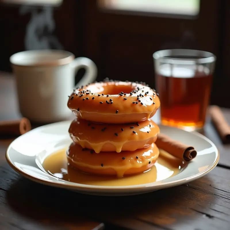 Donas de Boniato y Especias con Glaseado de Miel: Postre Existencial Sin Harina