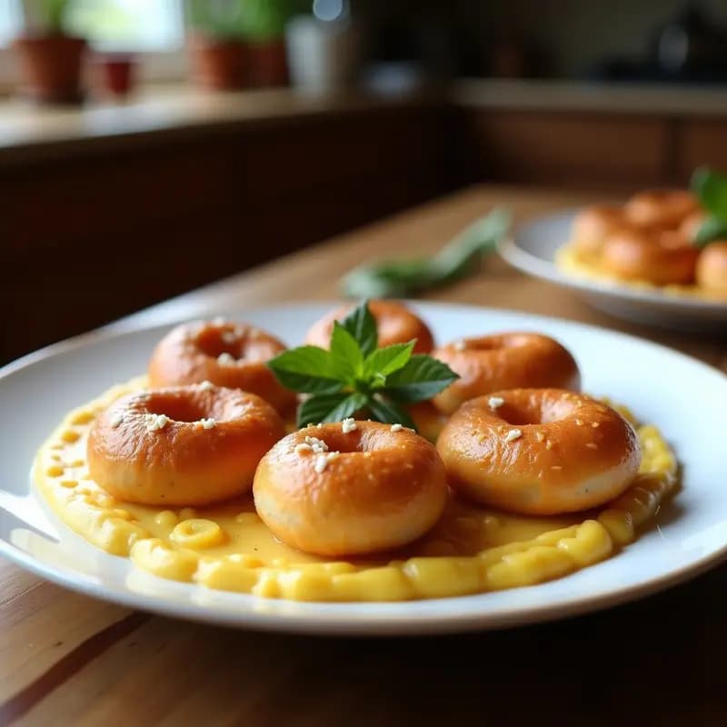 Donas Glaseadas con Relleno de Crema de Avellanas y Trozos de Bacon: Postre Salado-Dulce Adictivo