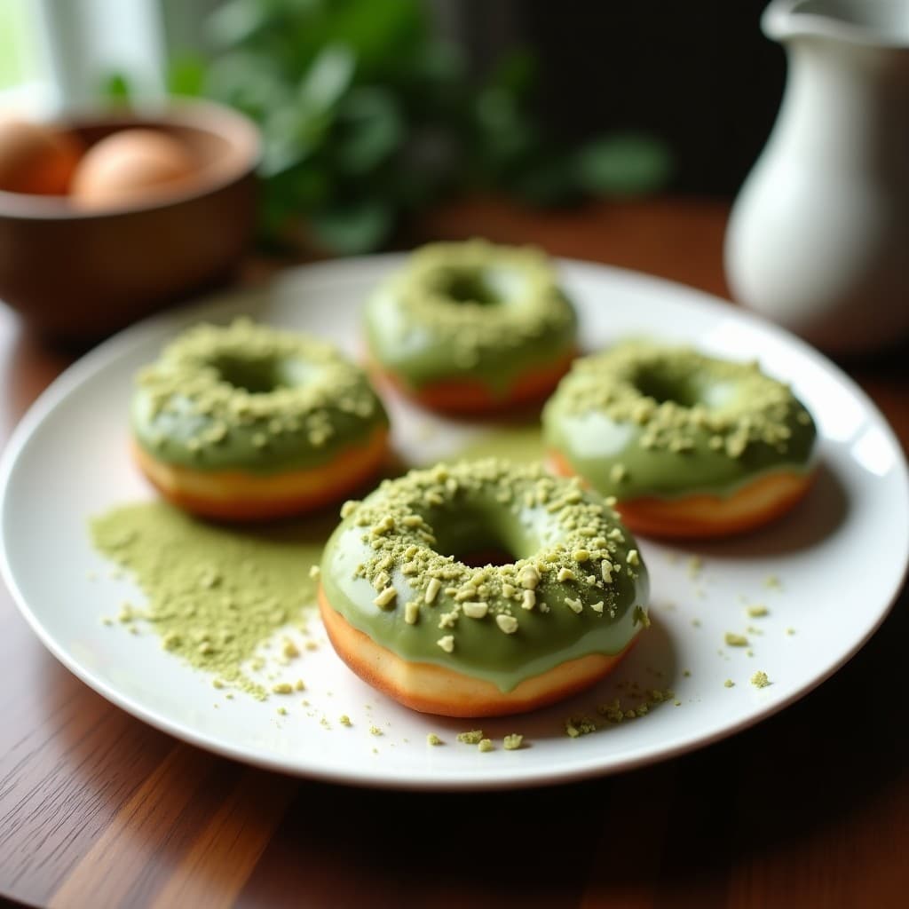 Donas de Harina de Coco y Matcha: Postre Keto Sin Horno y Sin Azúcar