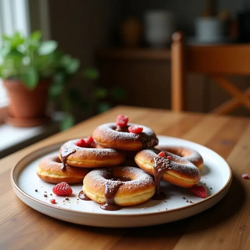 Donas Rellenas de Nutella y Toppings de Galleta Triturada y Lacasitos: Postre que Lleva la Indulgencia al Siguiente Nivel