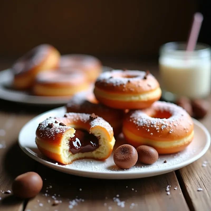 Donas Rellenas de Nutella y Topping de Lacasitos: Desayuno de Campeón (o Pecado)