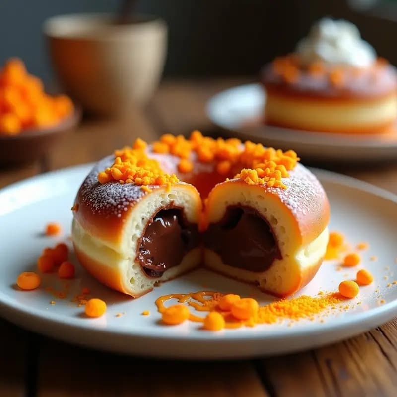 Donas Rellenas de Nutella y Espolvoreadas con Cheetos Triturados: Dulce y Salado en una Delicia