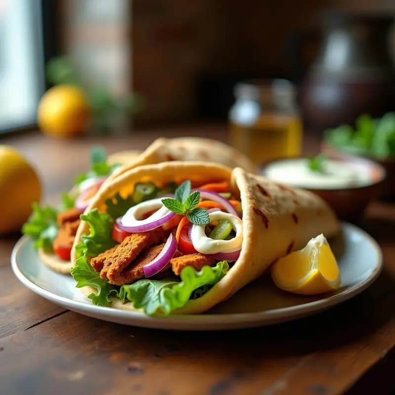 Döner Kebab Alemán de Seitan: Versión Vegana y Alta en Proteína