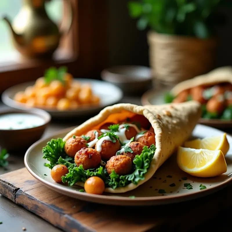 Doner Kebabs de Garbanzos y Col Rizada: Receta Turca Vegana en Airfryer