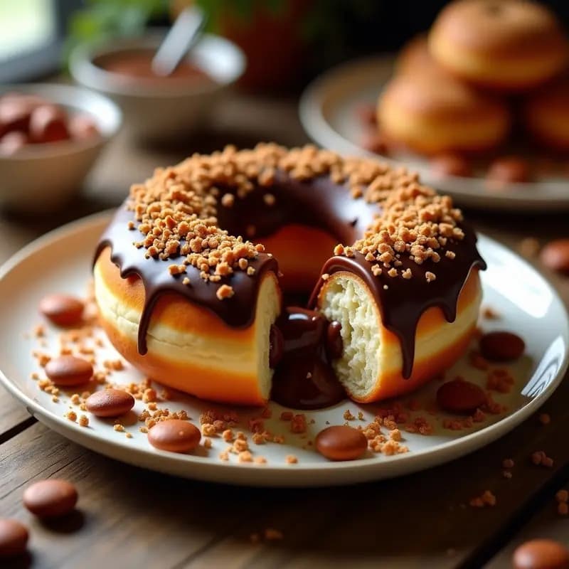 Donut Gigante Relleno de Nutella y Cubierto de Lacasitos: Receta para Amantes del Azúcar
