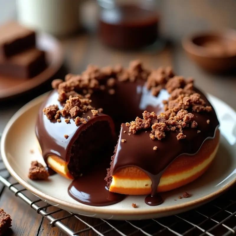 Donut Glaseado Relleno de Nutella y Trozos de Brownie: Postre que Te hará Olvidar las Dietas