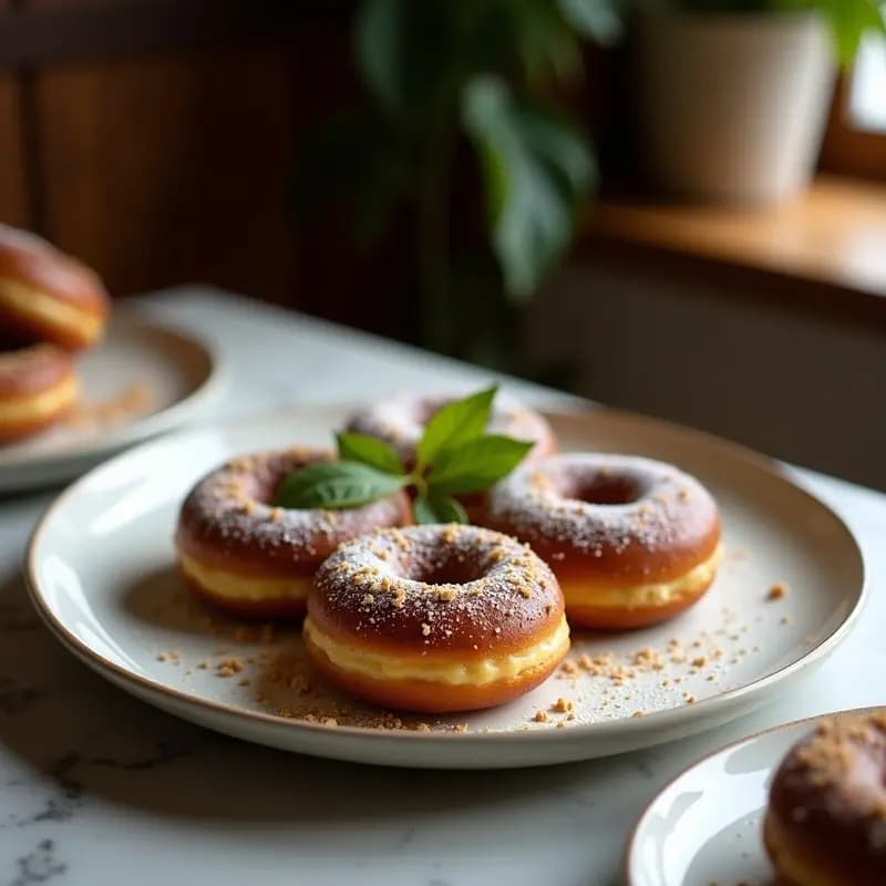 Donuts de Aguacate y Cacao rellenos de Crema de Anacardos: Postre Vegano Sin Horno