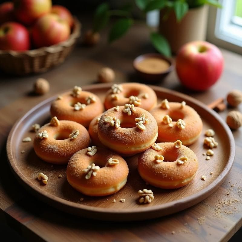 Donuts de Avena y Compota de Manzana: Postre Saludable Sin Harina y Sin Freír
