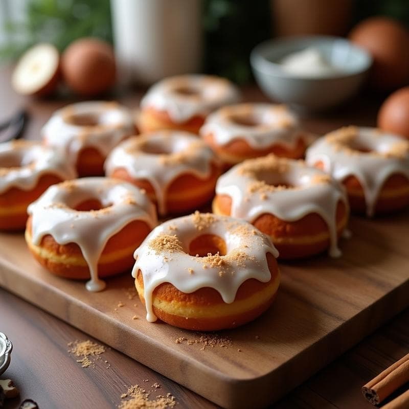 Donuts de Boniato y Canela con Glaseado de Erythritol: Postre Keto y Sin Horno