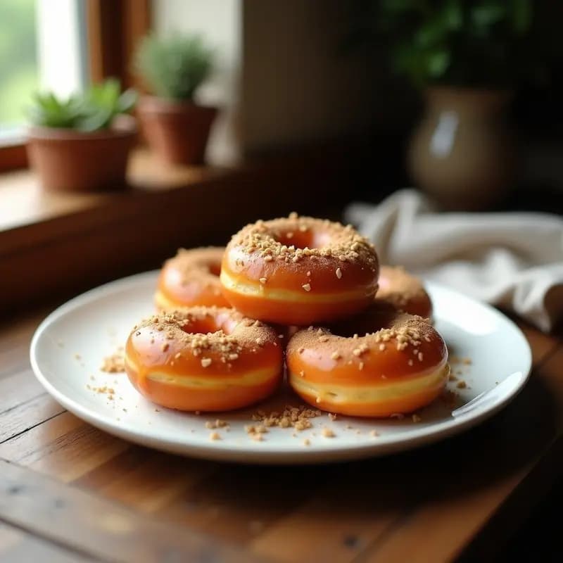 Donuts de Boniato y Canela: Desayuno Saludable Sin Harina y Sin Azúcar