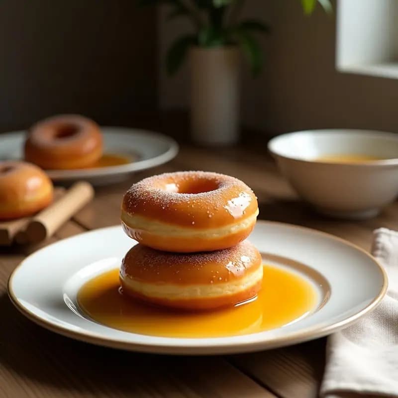 Donuts de Boniato y Especias: Desayuno Coreano Sin Harina y con Glaseado de Miel