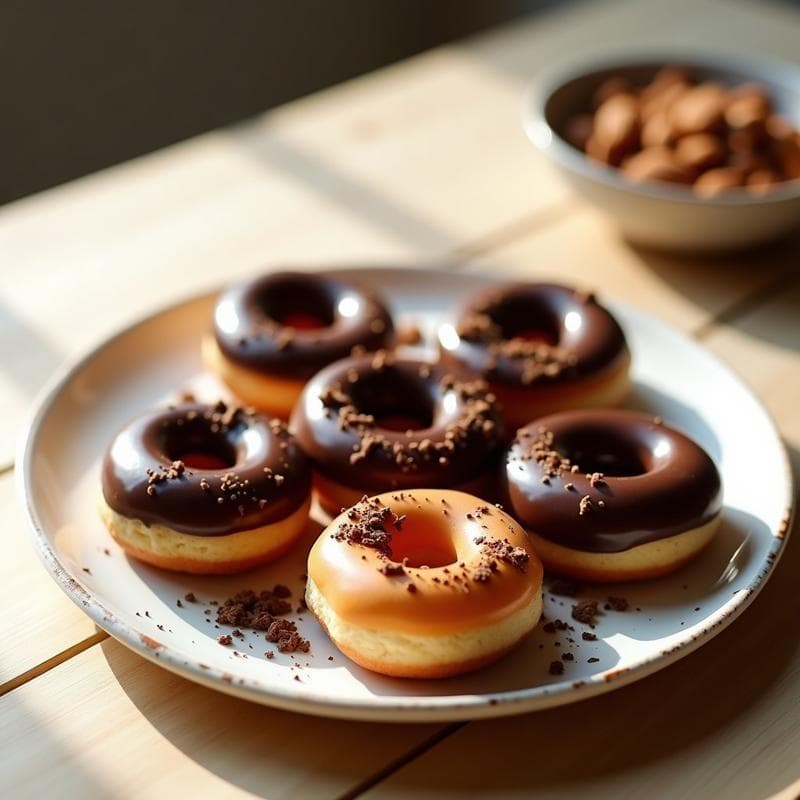 Donuts de Harina de Almendra y Proteinada de Vainilla: Postre Keto Sin Horno