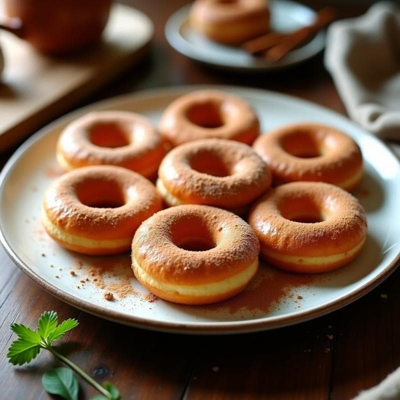 Donuts de Harina de Garbanzo y Canela: Postre Sin Gluten y Vegano en Airfryer