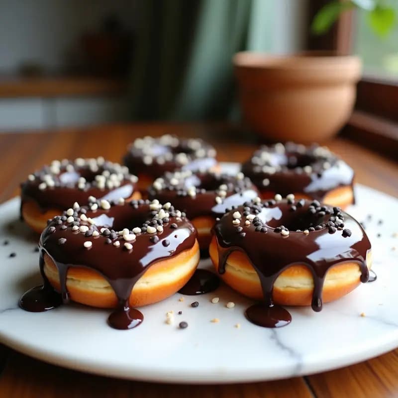 Donuts de Lentejas y Chocolate Derretido: Postre Fit Sin Horno en 5 Minutos