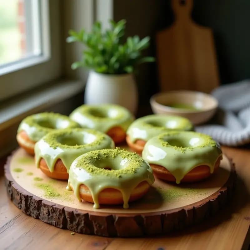 .Krispy Kreme Donuts de Matcha y Chocolate Blanco: Receta Casera en Airfryer